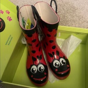 Western Chief Red and Black Polka Dot Kids' Boots